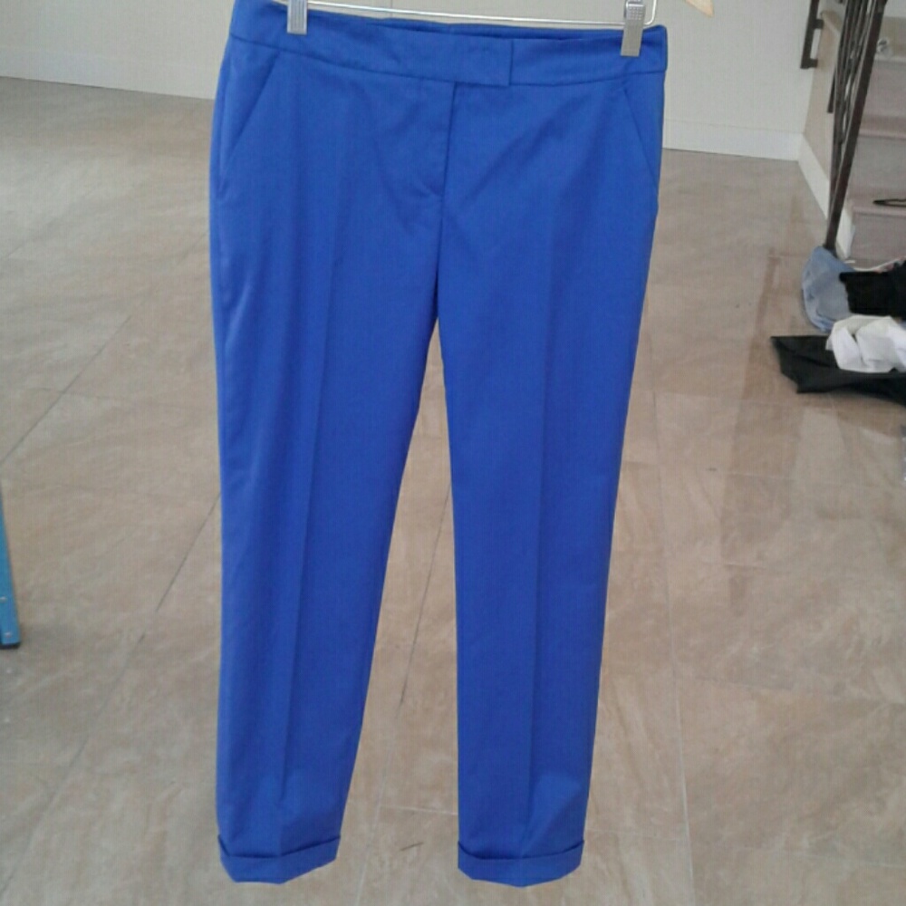 AKRIS PUNTO BLUE COTTON PANTS